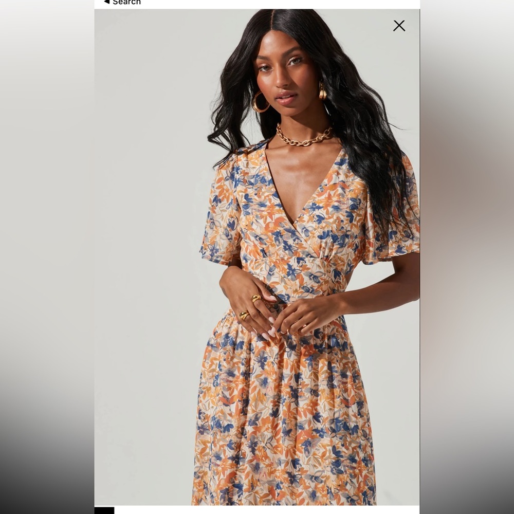 NWT ASTR the label Sedona Floral Back Cutout Maxi Dress sz MD - Picture 4 of 6